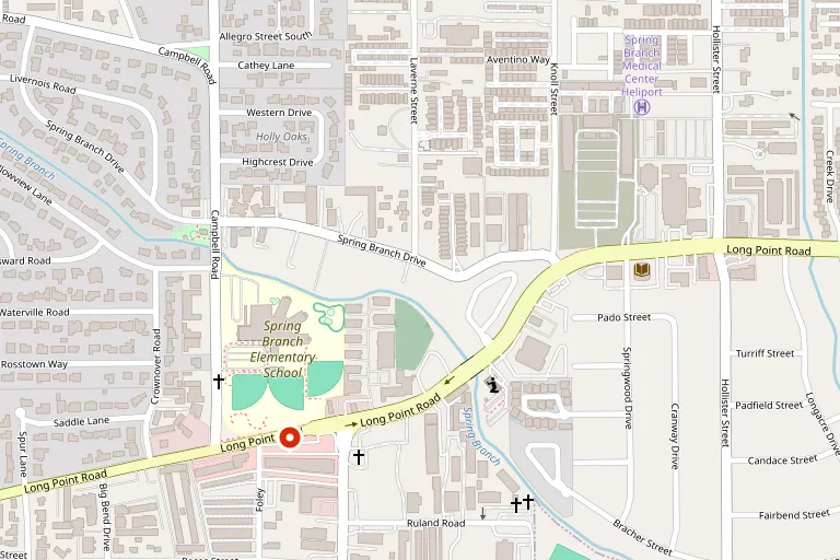Map showing Hunan King Long Point at 9119 Long Point Rd